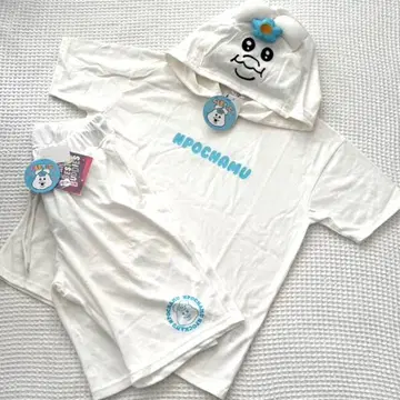 은포챠무 홈웨어 반팔 후드티 숏팬츠 여성용 LL 사이즈 스티커 포함