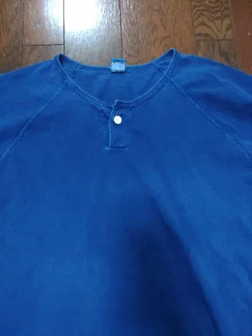 GOOD ON 7부 소매 헨리넥 인디고 L 베이스볼T셔츠