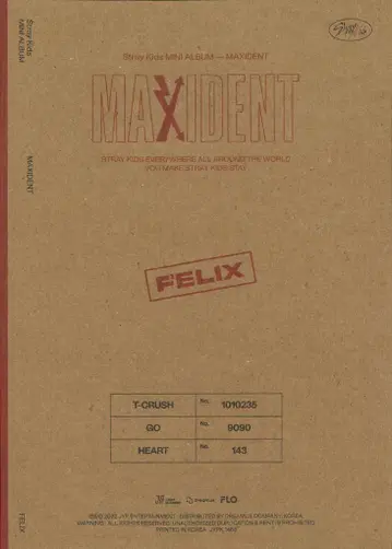 StrayKids 솔로 자켓반 FELIX MAXIDENT FELIX