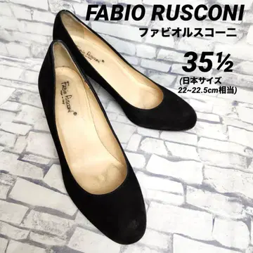 파비오 루스코니 펌프스 라운드토 블랙 약 22~22.5cm