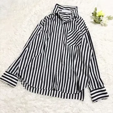 프레임워크 코튼 스트라이프 오버 사이즈 셔츠