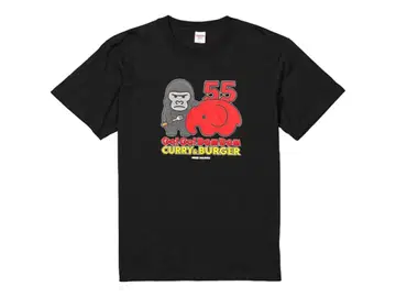 돔돔햄버거 * 고고카레 콜라보 T셔츠 블랙 M