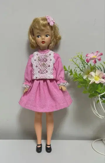 핸드메이드 타미 인형 사이즈 투피스 핑크 계열