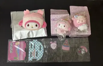 치이카와 산리오 헌책방 멜로디 플로키 마스코트 아크릴 스탠드 헤어 클립