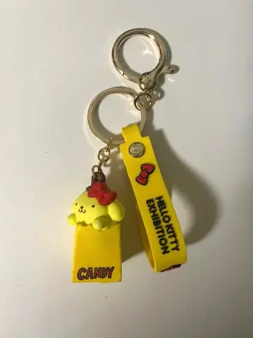 헬로키티전 폼폼푸딩 입체 러버 마스코트