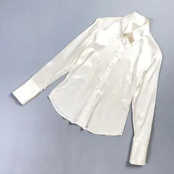 SPECCHIO 광택 블라우스 셔츠 아이보리 사이즈 40*ND954