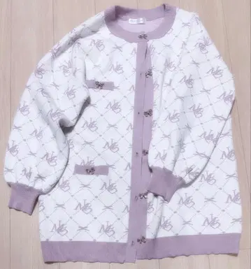 DearMyLoveWhip 디어마이러브 모노그램 니트 가디건