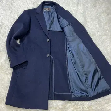 새상품급 417 에디피스 캐시미어 혼방 체스터 코트 네이비 뉴질랜드 울