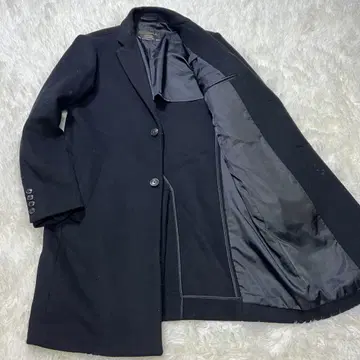 새상품급 417 에디피스 캐시미어 혼방 체스터 코트 네이비 뉴질랜드 울