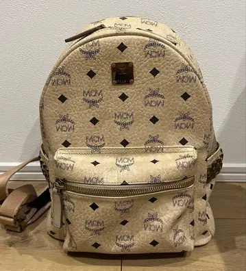MCM 베이지색 럭색/백팩