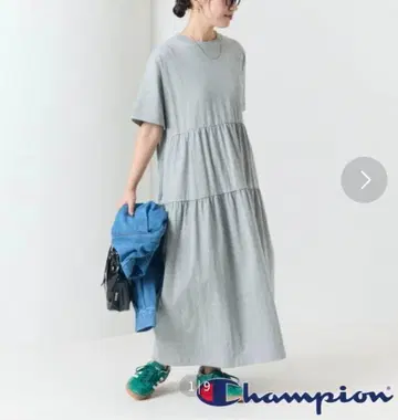 FREAK'S STORE Champion/별주 절개 반팔 원피스