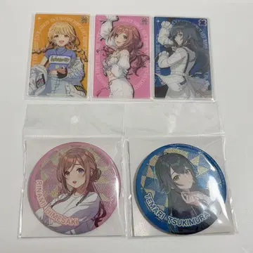 학마스 첫 투어 아크릴 카드 코토네 테마리 리나미 & 글리터 캔 배지