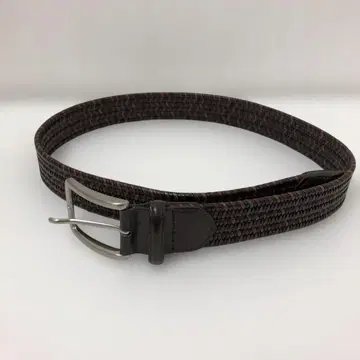 폴 스튜어트 천연 가죽 웨빙 벨트 브라운/블랙