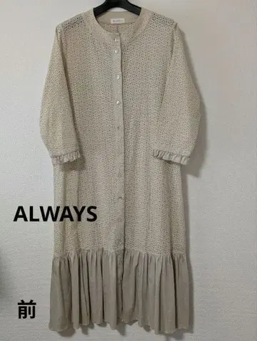 always 올웨이즈 베이지 레이스 원피스 새상품급