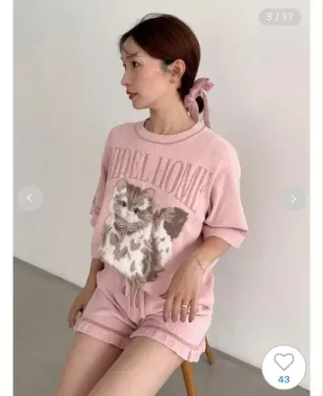 SNIDEL HOME CAT 라메 니트 풀오버