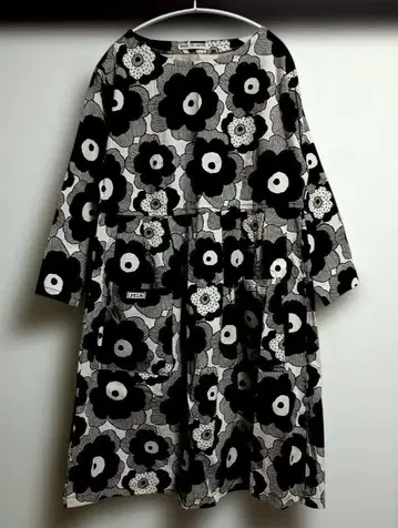 코튼 코바야시 우하야코노누노 핸드메이드 플라워 패턴 원피스