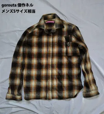 gorouta 체크 무늬 플란넬 셔츠 남성용 S 사이즈 상당