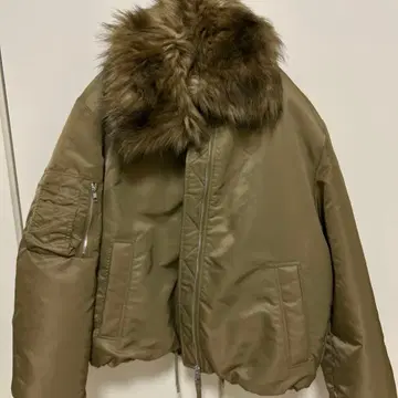 ZARA MA-1 자켓 S 카키 퍼 포함