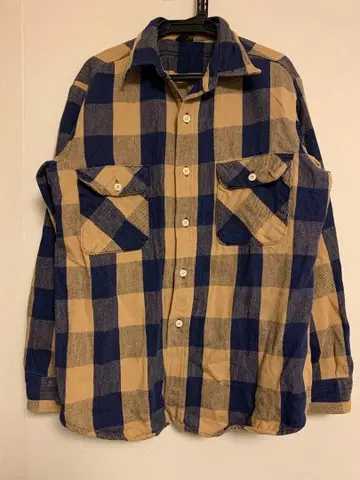 70s big yank 플란넬 셔츠 체크 셔츠