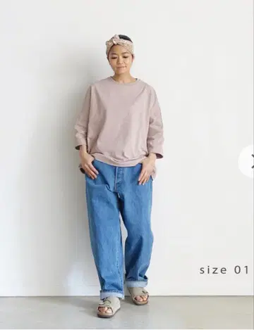 ichi DENIM 루즈 5 포켓 팬츠 데님 팬츠