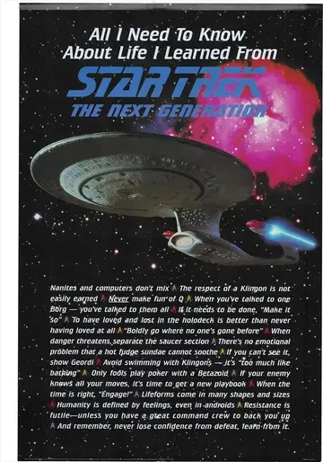 파라마운트 픽처스 스타 트렉: 넥스트 제너레이션 미국 L 포스터