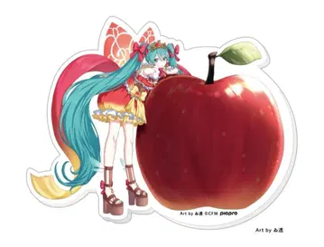 [새상품] 하츠네 미쿠 아크릴 코스터 매지컬 미라이 마지미라 사과