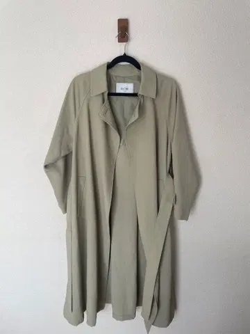 SLOBE IENA 그린 트렌치코트 허리 벨트 포함