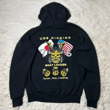 Champion 챔피온 USN 양면 프린트 후드티 후디 블랙