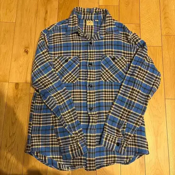 sugarcane 슈가케인 플란넬 셔츠 블루 파랑 체크 M 사이즈