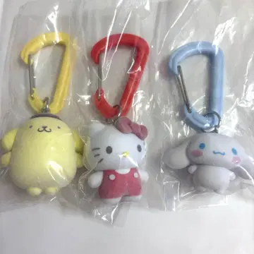 컬러풀 카라비너 마스코트 참 키티 시나몬 폼폼푸딩