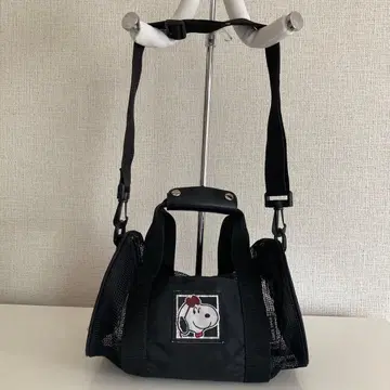 패밀리아 스누피 메쉬 블랙 숄더백 핸드백