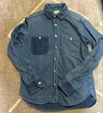 marka 인디고 절개 패치워크 셔츠