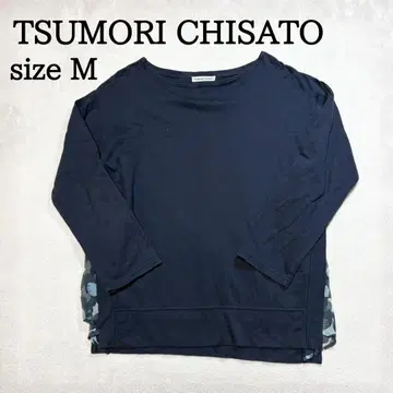[ TSUMORI CHISATO ] 긴팔 티셔츠 실크코튼 꽃무늬 M