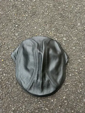 90s Emstate by WinnerCaps 가죽 헌팅 모자 블랙