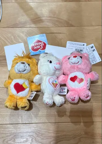 케어베어 봉제 인형 키링 3개 세트