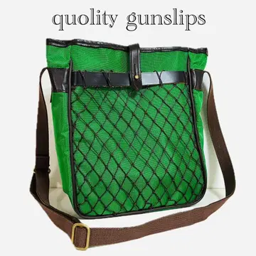 퀄리티건 슬립스 숄더백 낚시 그린 나일론