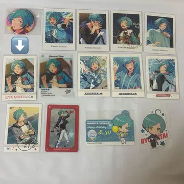 앙스타 심해 카나타 굿즈 묶음 판매 캔뱃지 파샤코레 금박 스티커