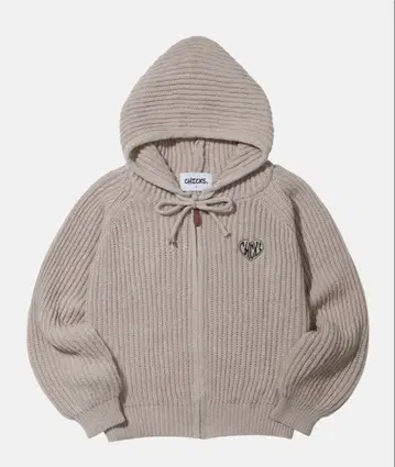 HOFEE 후드 부착 니트 집업 MUSINSA