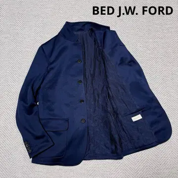 컨디션 최상 베드 포드 스탠드 카라 자켓 페이즐리 무늬 네이비 1