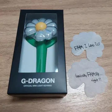 공식 새상품 G-DRAGON 그린 미니 라이트 키링 지용