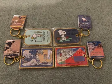 스누피 자수 키링 고흐 가쓰시카 호쿠사이 모네 4종 세트 도쿄도 미술관