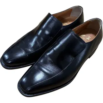 SCOTCH GRAIN 블랙 가죽 로퍼 25.5