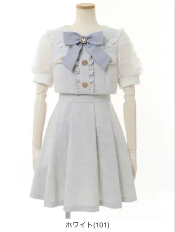 LIZLISA 트위드 셋업풍 원피스 화이트