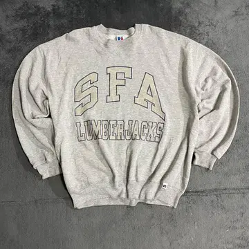 90s Russell athletic 맨투맨 땀 자국 프린트 USA제