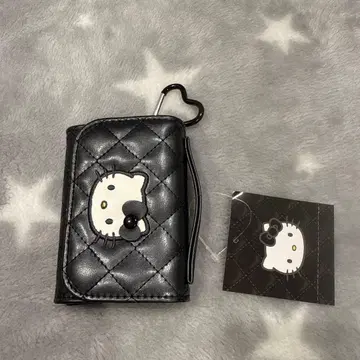 키티 수첩형 더블 미니어처 퀼트 블랙