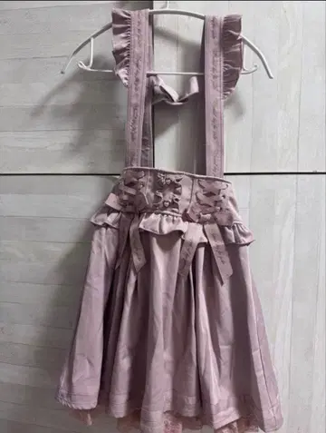 프릴 달린 서스펜더 미니 스커트 리즈리사