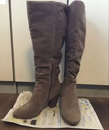 vintage 스웨이드 롱 부츠