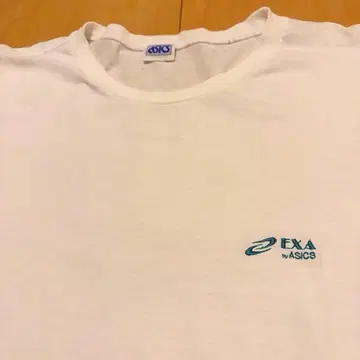 [ 90s ] EXA by ASICS 로고 자수 T셔츠 싱글 스티치