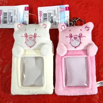 다이소 복슬복슬 카드 케이스 키링 케어베어