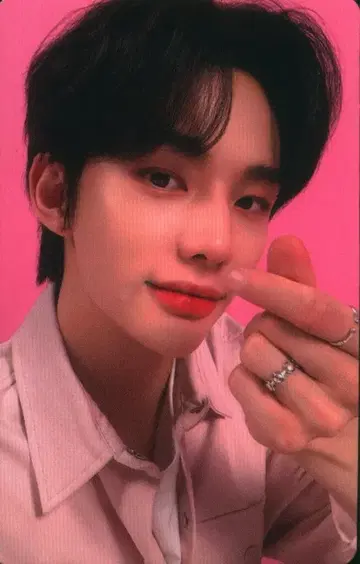StrayKids NACIFIC 콜라보 Hyunjin 트레이딩 카드 핑크